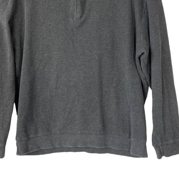 Roundtree & Yorke Mens Sweater Mens Large Gray Pull Over 1/4 Zip - Picture 4 of 7